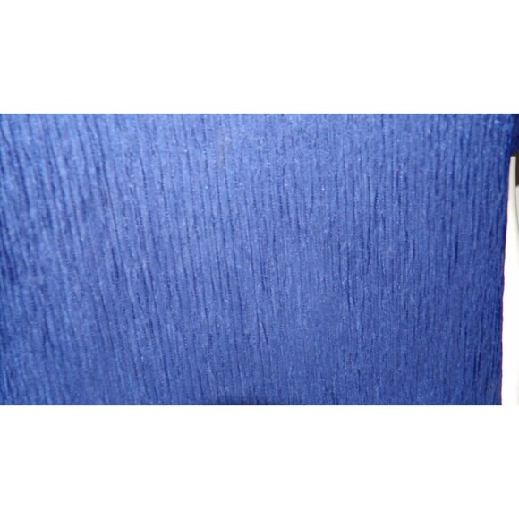 Flora Dark Blue Textured Short Sleeve Shirt Pullover Top Size Med Women Vintage - Picture 2 of 10